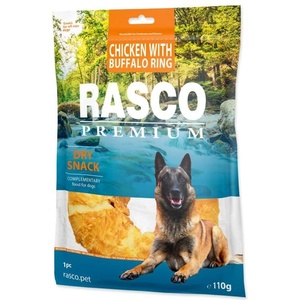 Rasco Лакомство Rasco Premium биволска кожа, обвита с пилешко месо, кръг 120g (1704-17029)