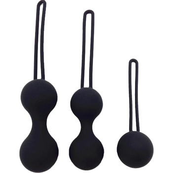 Passion labs Комплект от различни анално-вагинални топчета Медицински силикон "amazing black trio