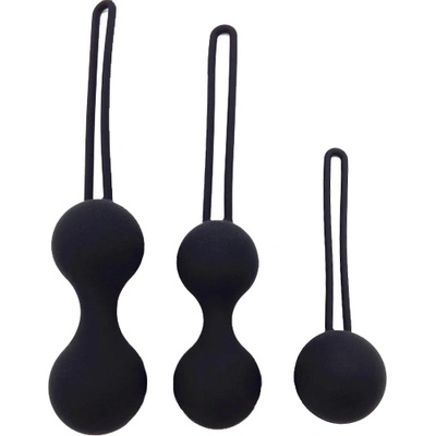 Passion labs Комплект от различни анално-вагинални топчета Медицински силикон "amazing black trio