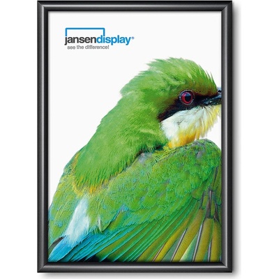 Jansen Display Klaprám A2 ostrý roh profil 25 mm RAL 9005 černá, 451 x 625 mm