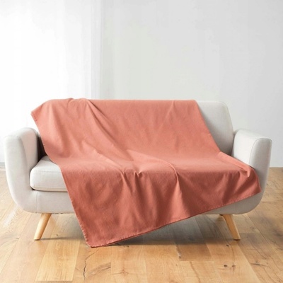 Douceur d'intérieur přehoz na postel bavlna červené 220 x 240 cm