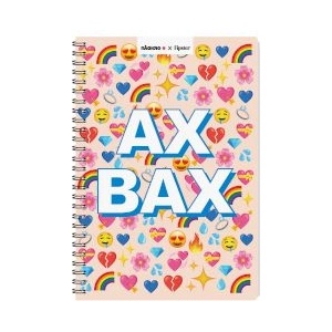 Sentio Тетрадка със спирала 17x25cm Fipster Ax Bax 80 листа