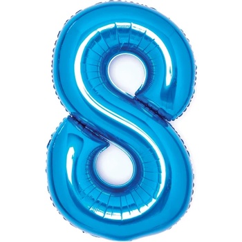 Image 1 of Amscan Балон от фолио цифра - синя осмица, 8, 66 cm