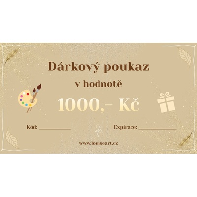 Dárkový poukaz v hodnotě 1000,- Kč - kurzy a jiné události