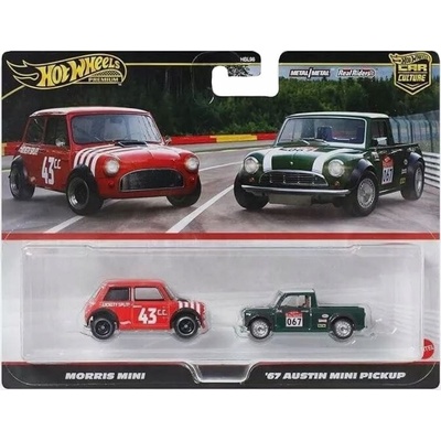 Mattel Hot Wheels Premium Car Culture Morris Mini and 67 Austin Mini Pickup