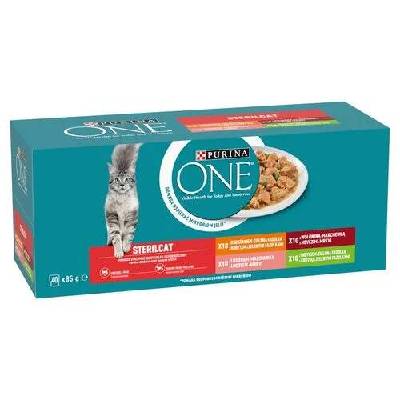 PURINA ONE STERILCAT 40x85g losos+mrkva, kura so zelenými fazuľkami, hovädzia+mrkva, morka so zelenými fazuľkami (PURINA ONE STERILCAT 40x85g losos+mrkva, kura so zelenými fazuľkami, hovädzia+mrkva, m