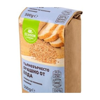 ECOSEM Натурално пълнозърнесто брашно от елда 0.5кг