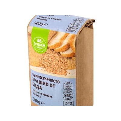 ECOSEM Натурално пълнозърнесто брашно от елда 0.5кг