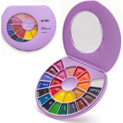 HIMI akvarelové barvy Semi-Moist 24 Colours in Pans (Purple Edition) – Zbozi.Blesk.cz
