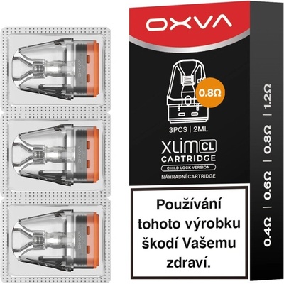 OXVA Xlim CL Pod Top Fill cartridge 0,8 ohm 3 ml 3 ks – Hledejceny.cz