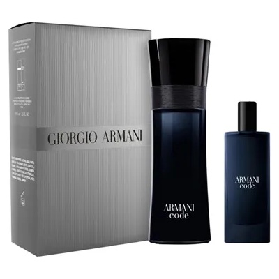 Giorgio Armani Black Code Подаръчен комплект, Тоалетна вода 75ml + Тоалетна вода 15ml, мъже