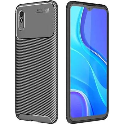 GKK Силиконов Калъф за Xiaomi Redmi 9C, New Carbon Case, Черен (5901019080191)