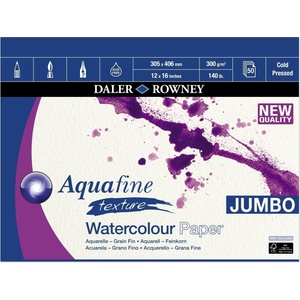 Daler-Rowney Aquafine Texture Watercolour Paper Aquafine Скицник 50 30, 5 x 40, 6 cm 300 g (403660071)