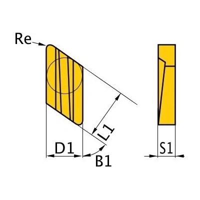Břitové destičky K/55°, 5 ks