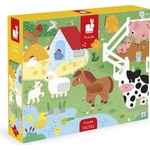 Janod Тактилен образователен пъзел Janod - Ферма, 20 части (J02491) - baby