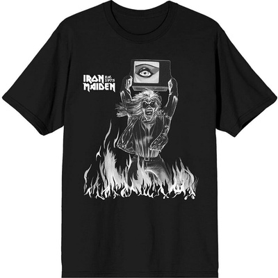Iron Maiden Est. 1975 Holy Smoke Flames Crop Black L Риза (IMTEE198MB03)