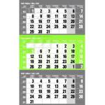 REALSYSTEM Календар за спедитори realsystem, с 1 блок, за 3 месеца, зелен, с празно място за заглавие, 2027, 6061-80 (6061-80)