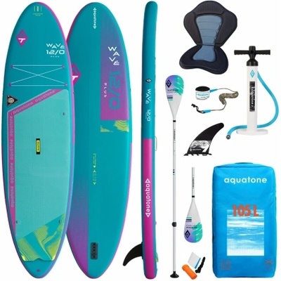 AquaTone Стендъп падъл борд Aquatone Wave Plus 12'0" каяк комплект (TS-224K)