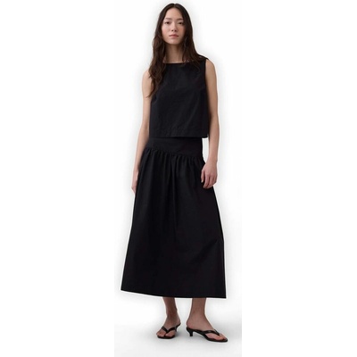 GAP 843522-03 popelínová maxi sukně černá