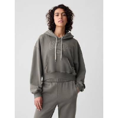 GAP Скъсен суитшърт с качулка GAP GAP | Siv | ЖЕНИ | S