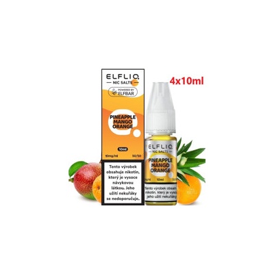 ElfLiq Nic Salt Pineapple Mango Orange 4 x 10 ml 10 mg
