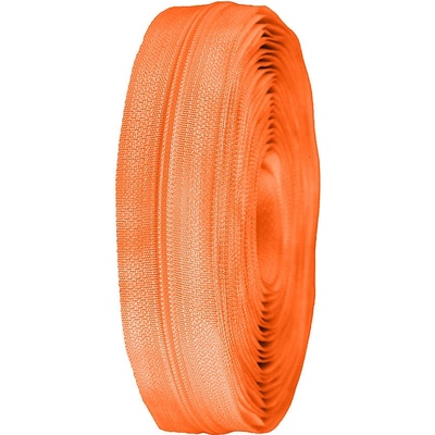 Zip spirálový No 3 metráž, velké, 158 oranžová