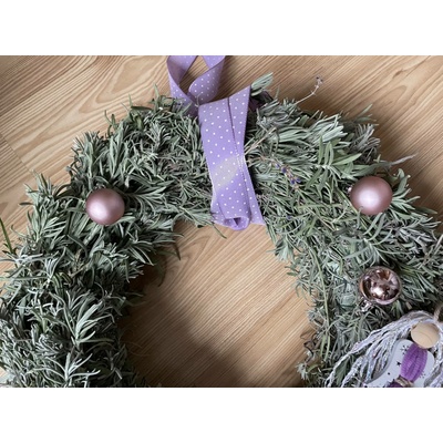 HAND MADE Levandulový věnec s andělkou