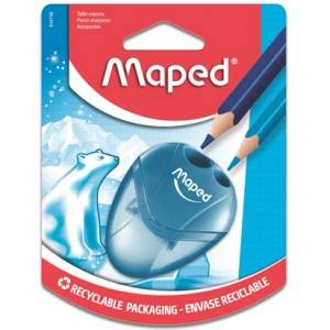 Maped Пасатор, перфоратор с две дупки, контейнер, MAPED "I-Gloo", смесени цветове 634756/634750 (634756/634750)