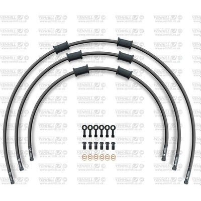 STANDARD Hadica prednej brzdy sada Venhill POWERHOSEPLUS HON-6007FB-BK (3 hadice v sade) čiernej hadice, čierne koncovky