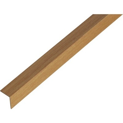 L profil PVC buk tmavý 20x20x1 mm 2,6 m