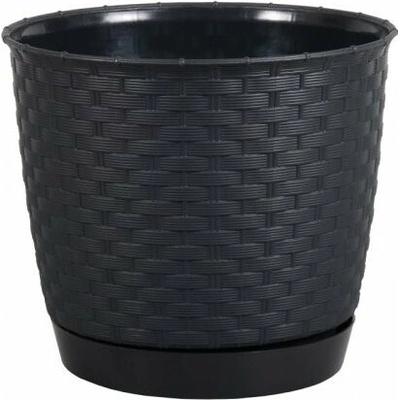 PROSPERPLAST Kvetináč RATOLLA ROUND 21,7 cm, antracit