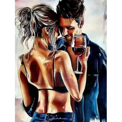 Norimpex - Puzzle Diamant painting: Couple in love 30x40cm - 1 - 39 piese