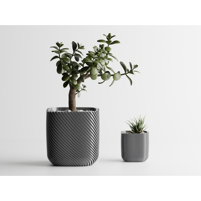 Кашпа Malibu сребърен