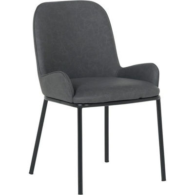 Carmen Трапезен стол Carmen WALDEN, до 120kg. , дамаска, прахово боядисана метална база, тъмносив (bt-3532352)