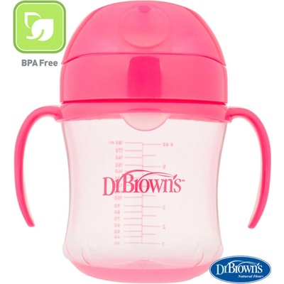 Dr.Brown´s hrneček s měkkou hubičkou růžový 180 ml