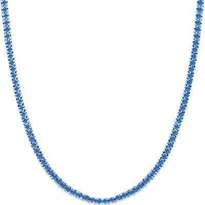 SAVICKI Тенис колие Luminy 3, 0 мм: бяло злато, сини сапфири