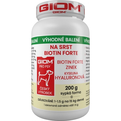 Giom S pes Na srsť Biotin FORTE 200 g plv