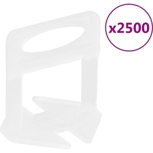 vidaXL Щипки за нивелиране на плочки, 2500 бр, 3 мм (155281)