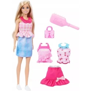 Mattel Barbie: Лесна за обличане и сресване кукла Barbie с аксесоари (JMH18)