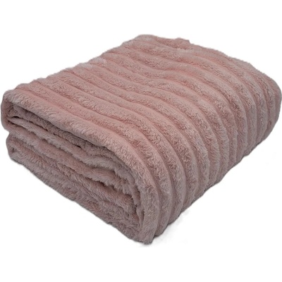 Jahu MyHouse Stripe mikroplyšová deka růžová 150x200