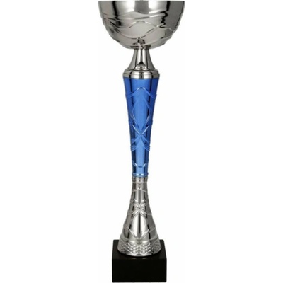 Kovový pohár | Stříbrno-modrý Výška: 36 cm Průměr: 12 cm