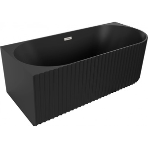 Mexen Gia свободностояща ъглова вана с рифел лява 170 x 80 см, черен мат, (52701708071L-97)