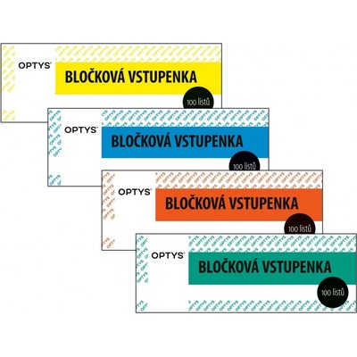 Optys 1267 Bločkové vstupenky 14x5cm 100 listů – Zboží Dáma