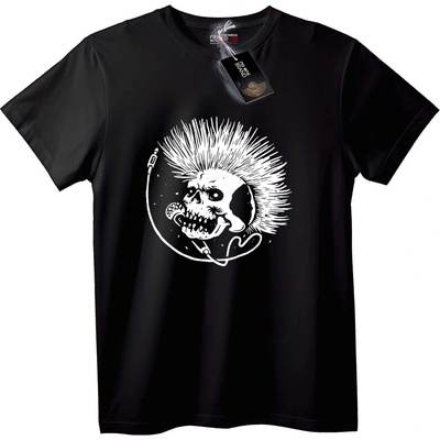 NOONEBRAND Тениска Скален Череп с Микрофон - S, Black
