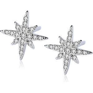 Silenti Jewelry Сребърни обеци "Скреж