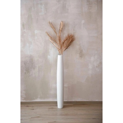 Vysoká váza ISONDRA, sklolaminát, výška 100 cm, biela