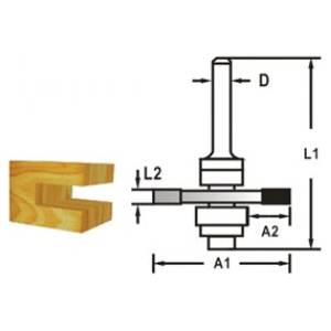 Makita Циркуляр MAKITA с лагерна опашка 8 мм, 47.6x3x59 мм D-48963 (D-48963)