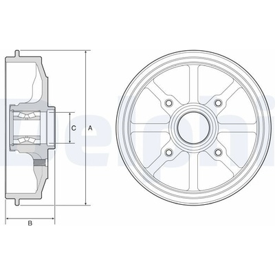 Brzdový buben DELPHI BFR484