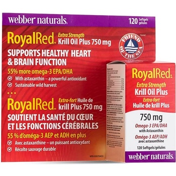 Webber Naturals RoyalRed Krill Oil Plus, 120 софтгел капсули, Webber Naturals
