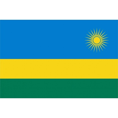 Rwanda vlajka - 150 x 225 cm - tunel, karabína